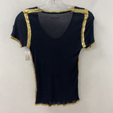 ZADIG & VOLTAIRE WOMEN'S T-SHIRT black gold M