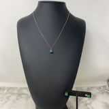925 WOMEN'S JEWELRY SET silver emerald