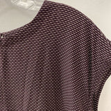 EILEEN FISHER WOMEN'S BLOUSE/SHIRT burgundy white L