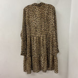 REITMANS WOMEN'S PLUS DRESS brown cream black 2X