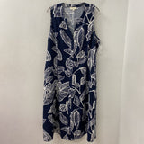 LAURA WOMEN'S PLUS DRESS navy white 18