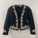 H&M WOMEN'S BLAZER/JACKET black cream XS