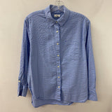 AERIE WOMEN'S BLOUSE/SHIRT blue white XXS