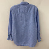 AERIE WOMEN'S BLOUSE/SHIRT blue white XXS