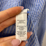 AERIE WOMEN'S BLOUSE/SHIRT blue white XXS