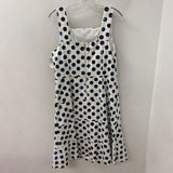 TALBOTS WOMEN'S DRESS white navy 14