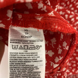 GAP WOMEN'S BLOUSE/SHIRT red white floral XS
