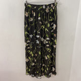 H&M WOMEN'S SKIRT brown lime multi floral 8