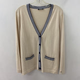 OLSEN WOMEN'S CARDIGAN beige black white L/14