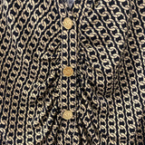 MICHAEL/Michael Kors WOMEN'S BLOUSE/SHIRT black cream chainlink print XL