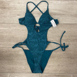 WOMEN'S ACTIVE SWIM green print S