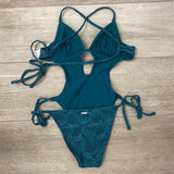 WOMEN'S ACTIVE SWIM green print S