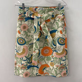 J CREW WOMEN'S SKIRT cream multi colour floral 4