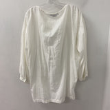 RALPH LAUREN WOMEN'S BLOUSE/SHIRT white patterned M