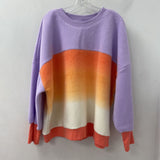 MAEVE WOMEN'S SWEATER purple orange XL