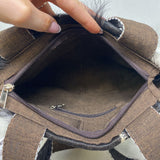 WOMEN'S BAG black white brown