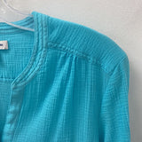 TOMMY BAHAMA WOMEN'S BLOUSE/SHIRT turquoise M