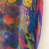 WOMEN'S PONCHO/CAPE blue pink green yellow multi OSFM