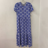 boden WOMEN'S DRESS blue white 8