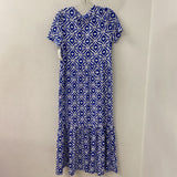 boden WOMEN'S DRESS blue white 8