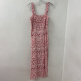 ZARA WOMEN'S DRESS white pink M