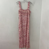 ZARA WOMEN'S DRESS white pink M