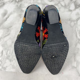 WOMEN'S BOOTS black multi floral embroidery 40