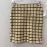 ST JOHN WOMEN'S SKIRT yellow pink 8