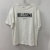 WOMEN'S T-SHIRT white black S/M