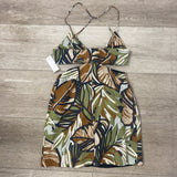 ZARA WOMEN'S DRESS green brown beige black M