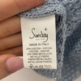 WOMEN'S TOP blue silver S