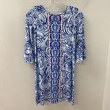 lilly pulitzer WOMEN'S DRESS blue white pink XXS