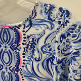lilly pulitzer WOMEN'S DRESS blue white pink XXS