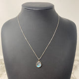 925 WOMEN'S NECKLACE silver blue