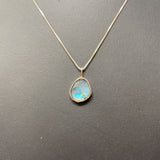 925 WOMEN'S NECKLACE silver blue