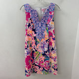 lilly pulitzer WOMEN'S DRESS navy multi colour floral 10