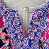 lilly pulitzer WOMEN'S DRESS navy multi colour floral 10