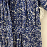BROOKS BROTHERS WOMEN'S DRESS navy white floral 6