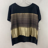 PERUZZI WOMEN'S BLOUSE/SHIRT black gold S/40