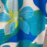 HABITAT clothes to live in WOMEN'S BLOUSE/SHIRT white blue floral print S