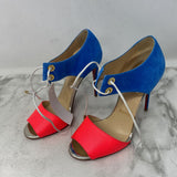 CHRISTIAN LOUBOUTIN WOMEN'S HEELS blue red 37