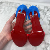 CHRISTIAN LOUBOUTIN WOMEN'S HEELS blue red 37