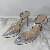 GIANVITO ROSSI WOMEN'S HEELS silver clear 37