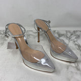 GIANVITO ROSSI WOMEN'S HEELS silver clear 37