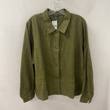 EILEEN FISHER WOMEN'S PLUS TOP olive 1X