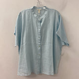 EILEEN FISHER WOMEN'S PLUS TOP blue 1X