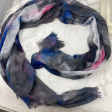 MEMORIES WOMEN'S SCARF/SHAWL grey pink blue white