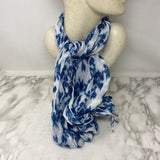 GAP WOMEN'S SCARF/SHAWL white blue