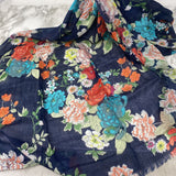 WOMEN'S SCARF/SHAWL navy orange green