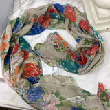 OLD NAVY WOMEN'S SCARF/SHAWL beige blue red